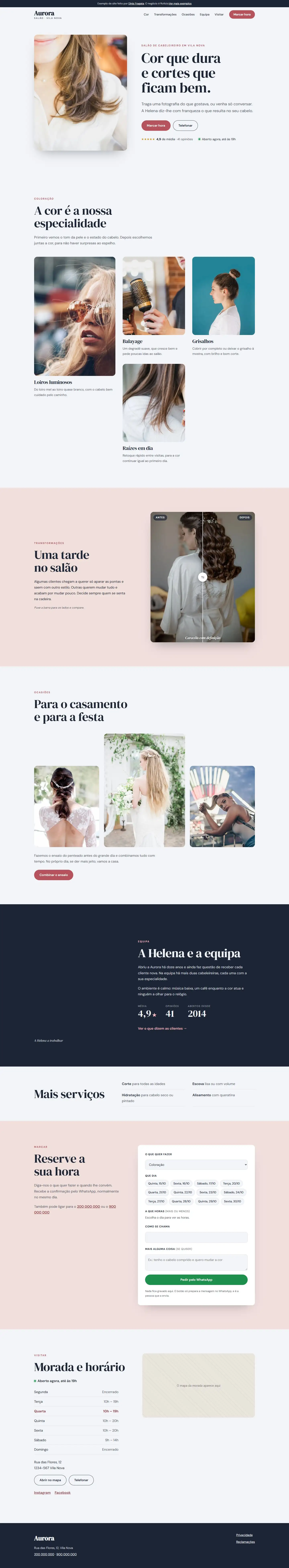 Aurora Cabeleireiro: Cabeleireiro de bairro